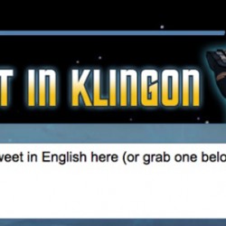 Tweet In Klingon!