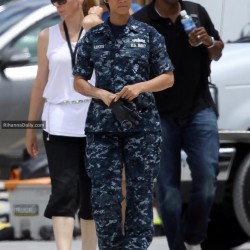 BATTLESHIP: Behind The Scenes Set Photos Of Rihanna In Costume