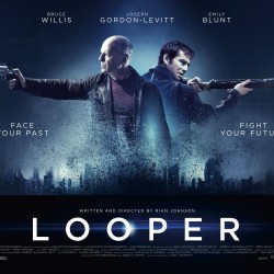 New International Poster for LOOPER Starring Bruce Willis and Joseph Gordon-Levitt