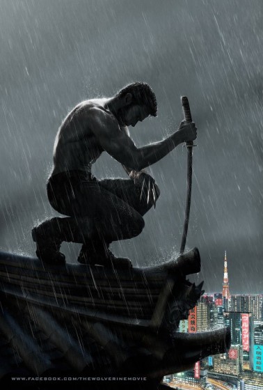 The Wolverine poster rain