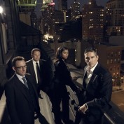 Michael Emerson, Kevin Chapman, Taraji P Henson, Jim Caviezel of the CBS series PERSON OF INTEREST. Photo: Frank W Ockenfels 3 /CBS ©2012 CBS Broadcasting Inc. All Rights Reserved.