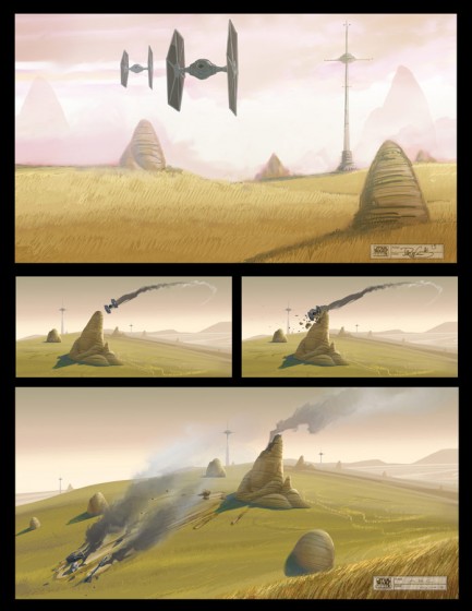 Star Wars Rebels crash concept art