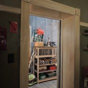 Being Human 2013 set visit 014 kitchen doorway out