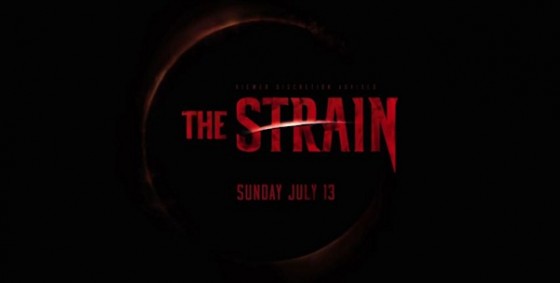 The Strain logo with date wide