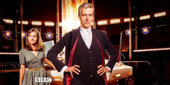 Doctor Who s8 Clara Doctor TARDIS wide