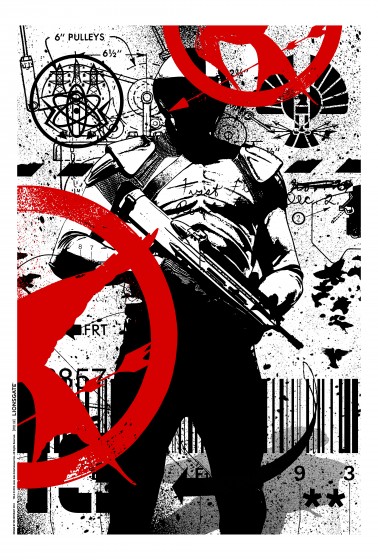 mockingjay graffiti poster