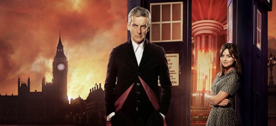 Picture shows: Peter Capaldi as The Doctor and Jenna Coleman as Clara