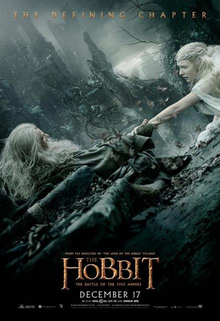 The Hobbit TBOTFA theatrical poster Gandalf Galadriel