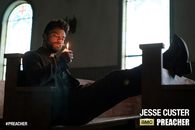 Dominic Cooper as Jesse Custer - Preacher _ Season 1, Episode 1 - Photo Credit: Lewis Jacobs/AMC