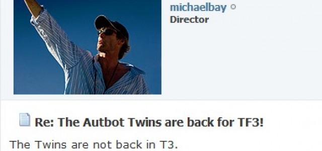 Transfomers 3: Bay Says The Twins Are Not Back For TF3… Or Are They?