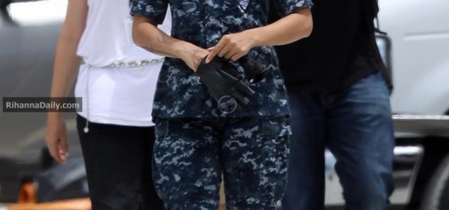 BATTLESHIP: Behind The Scenes Set Photos Of Rihanna In Costume