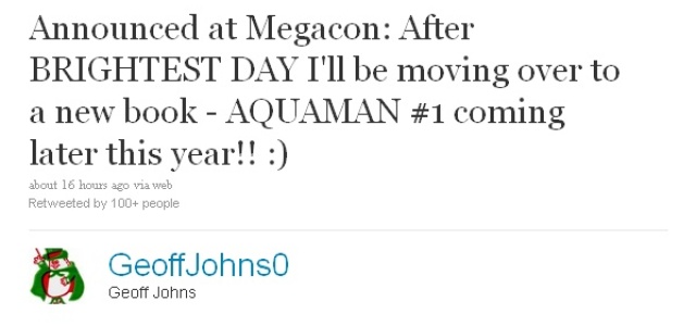 Geoff Johns to Pen New Aquaman Series
