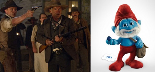 Cowboys & Aliens Vs The Smurfs: Harrison Ford Executes Western Justice Against Papa Smurf