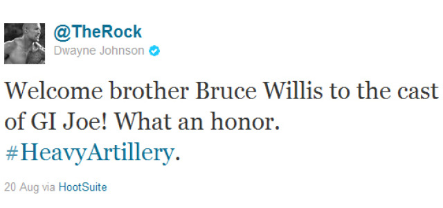 G.I. Joe 2: Bruce Willis Is Officially Cast In The Sequel