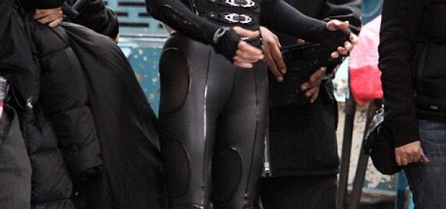 Milla Jovovich Suits Up In Black Leather On the Set of RESIDENT EVIL: RETRIBUTION