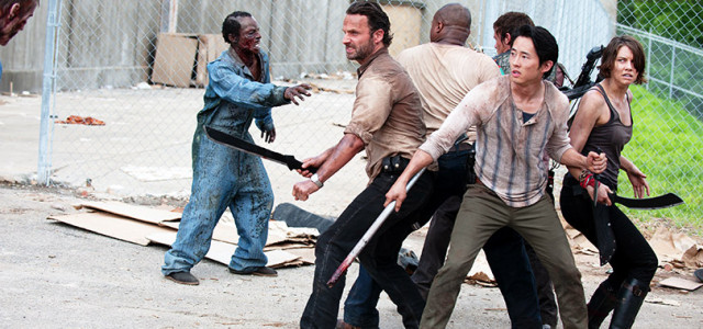 First Look: The Walking Dead Season 3 Prison Fight! Plus Glen Mazzara Talks About Varying From the Comics
